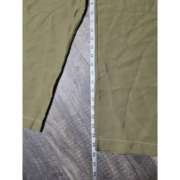 NWT PS Paul Smith Olive Green Lyocell Cropped Pull On Cargo Pants MSRP $295 - Picture 3 of 7